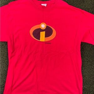 Disney Red Short Sleeve T‑Shirt with The Incredibles Logo